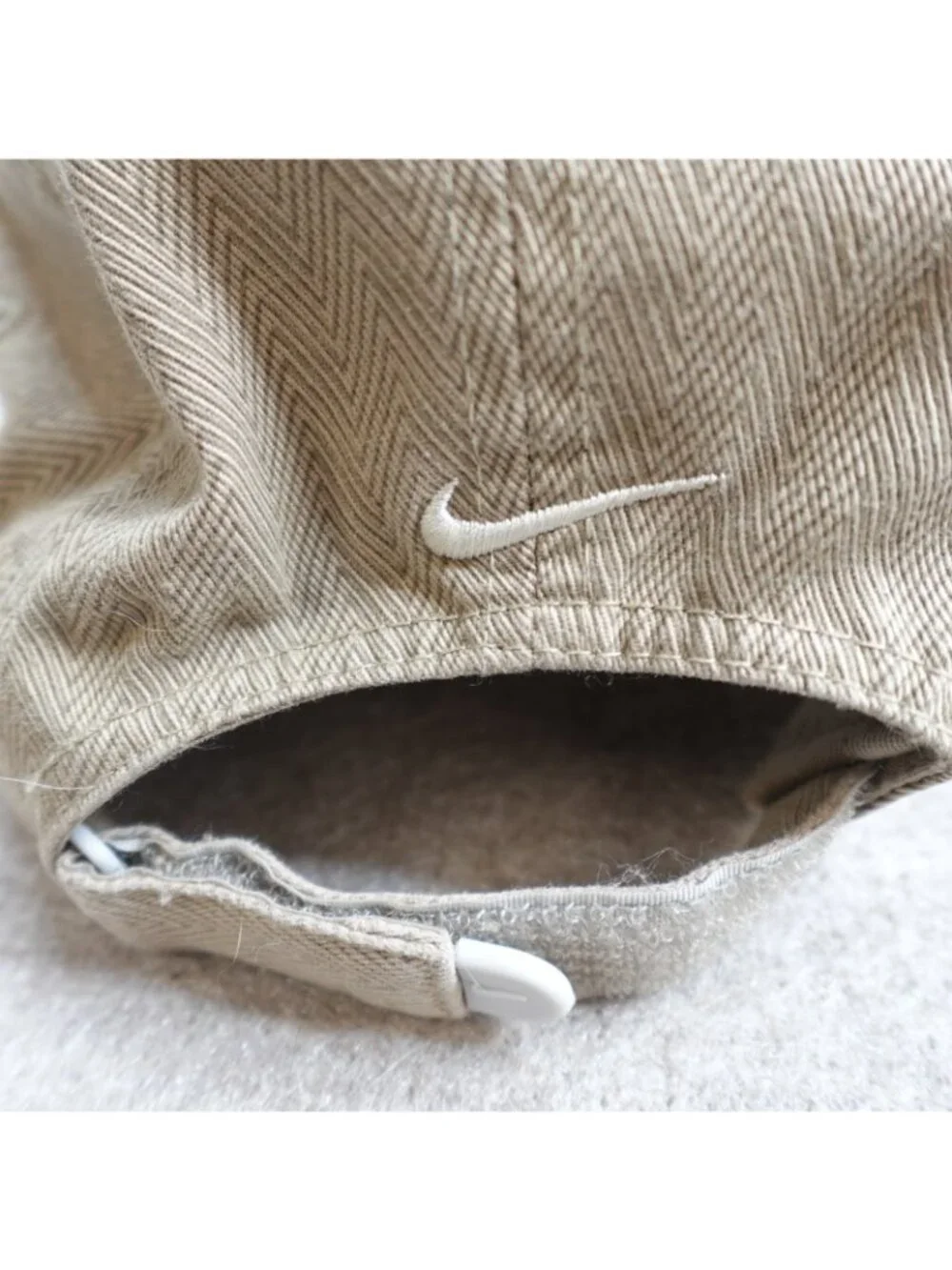 Nike Tailwind Hat Beige Herringbone Baltimore Orioles Strapback Vintage 5 Panel